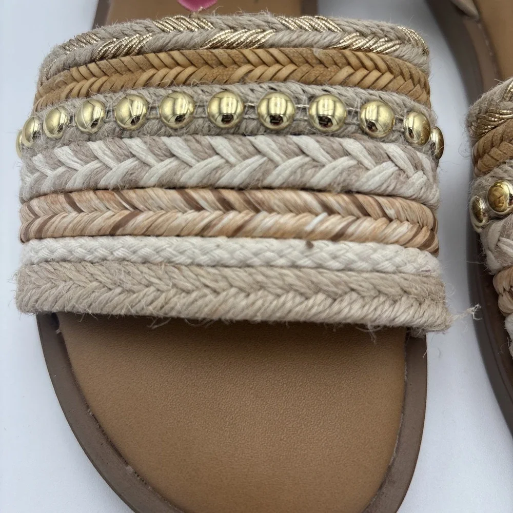 STEVE MADDEN KIDS'THEA GET SANDALS SIZE 2 NWOT TAN
